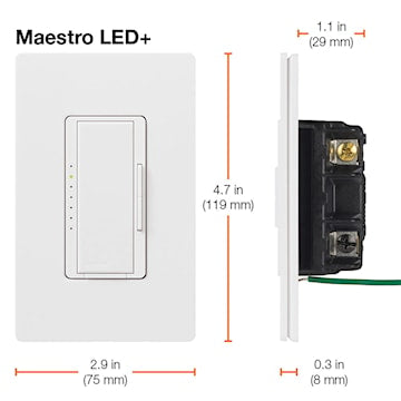 LUTRON MACL-153M-WH GRAD MAESTRO C*L 150W MULTI RENTAL WHITE