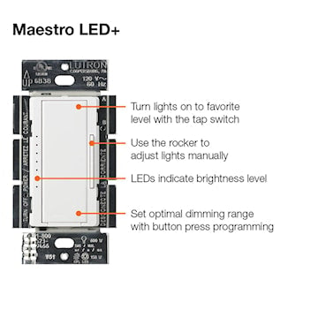 LUTRON MACL-153M-WH GRAD MAESTRO C*L 150W MULTI RENTAL WHITE