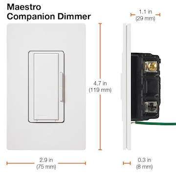 LUTRON MA-R-BL-CSA MULTI-LOCATION CONTROL COMPANION BLACK