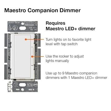 LUTRON MA-R-WH-CSA COMPAGNON MULTI LOCATIONBLANC