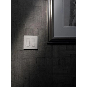 LUTRON CW-2-SS DOUBLE STEEL WALL PLATE INOX CLARO 