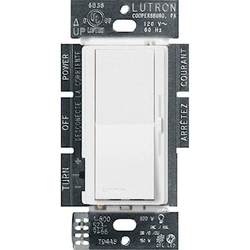 LUTRON DVSCCL-153P-SW DIVA CFL LED 3-WAY DIMMER UNI SNOW