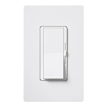 LUTRON DVCL-253P-WH Diva 250W LED/CFL Dimmer, Gloss Finish, White.