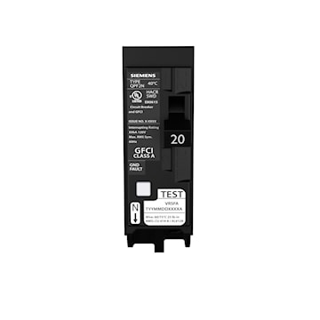SIEMENS US2:QF120ANCSA DISJ 1P 20A 10KA GFCI NEUTRE ENFICHABLE