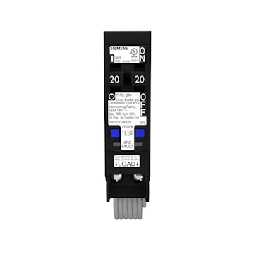 SIEMENS US2:Q2020AFCCSA TWIN DISCONNECTOR 1P 20A 10KAANTI ARC PIGTAIL 