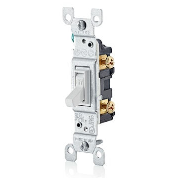 LEVITON 1451-2W INTERR 15A 1P 120V MALWHITE