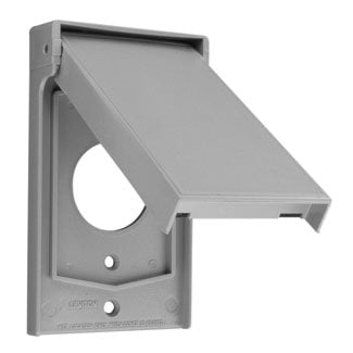 LEVITON 4979-GY COUV VERTICAL PRISE 1G 1.41DIA OUVERTURE GRIS