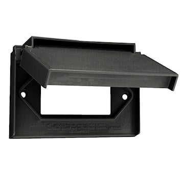 LEVITON 4996-E PLAQUE 1G GFCI HORIZONTAL NOIR