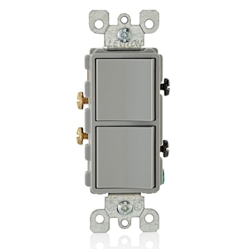 LEVITON 5634-GY SINGLE-POLE DEC SWITCH 15A 120/277V GRAY