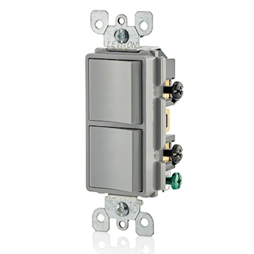 LEVITON 5634-GY SINGLE-POLE DEC SWITCH 15A 120/277V GRAY