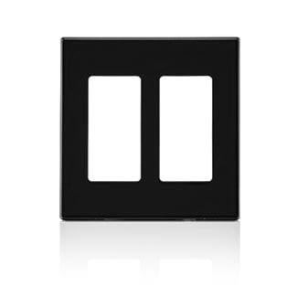 LEVITON 80309-SE PLAQUE 2G DEC SANS VISNOIR EBENE