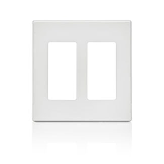LEVITON 80309-SW PLAQUE 2G DEC SANS VISBLANC