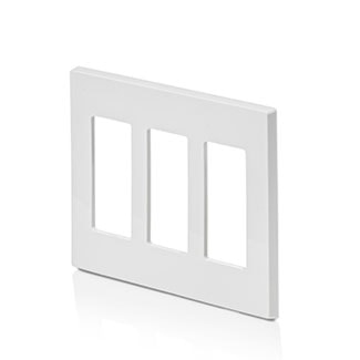 LEVITON 80311-SW WHT.SCREWLESS PLT.3G 