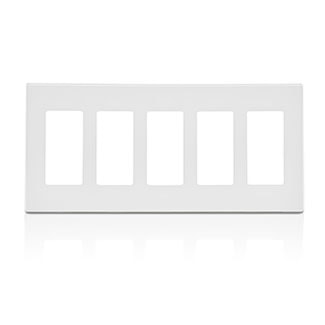 LEVITON 80321-SW PLAQUE 5G DEC SANS VISBLANC