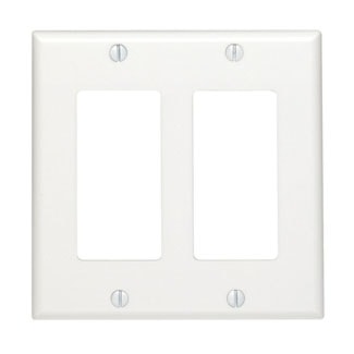 LEVITON 80409-NW PLAQUE 2G DEC NYLONBLANC