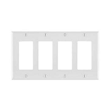 LEVITON 80412-NW PLAQUE 4G DEC NYLONBLANC