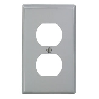 LEVITON 80703-GY PLATE 1G DUPLEX NYLONGGREY 