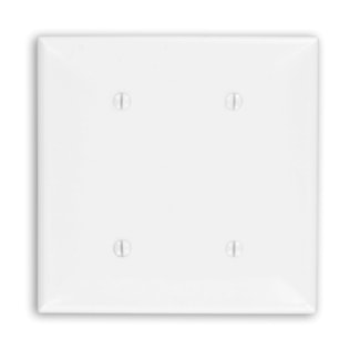 LEVITON 80734-W PLAQUE 2G OBTURATEUR MONTE BRIDE NYLON BLANC