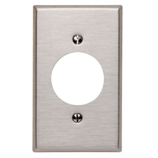 LEVITON 84020-40 PLATE 1G RECEIPT 30A SS 