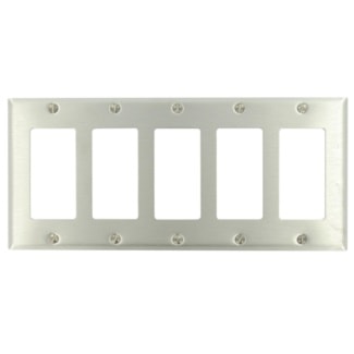 LEVITON 84423-40 PLAQUE 5G DEC SS