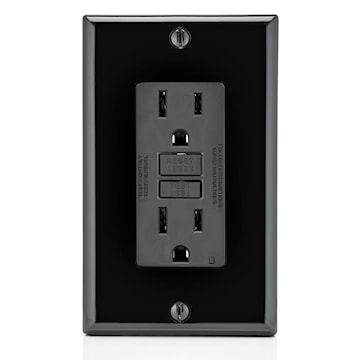LEVITON GFNT1-E GFCI RECEIPT SELF TEST 15A125V BLACK 