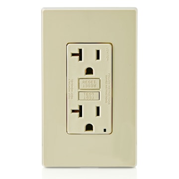 LEVITON GFNT2-I RECEIPT GFCI HG AUTO TEST20A125V IV 