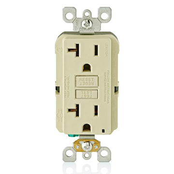 LEVITON GFNT2-I RECEIPT GFCI HG AUTO TEST20A125V IV 