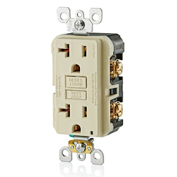 LEVITON GFNT2-I RECEIPT GFCI HG AUTO TEST20A125V IV 