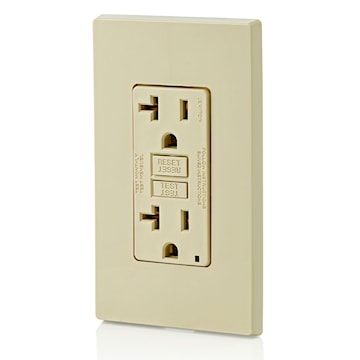 LEVITON GFNT2-I RECEIPT GFCI HG AUTO TEST20A125V IV 