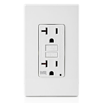 LEVITON GFWR2-W RECEPT DDFT AUTO TEST INTEMPERIE 20A125V BLANC