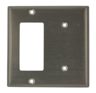 LEVITON S1426-N PLAQUE 2 GANG DECORA ET VIERGE SS