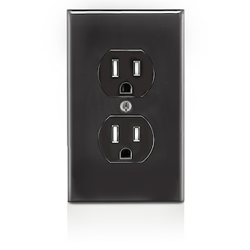 LEVITON T5320-E RECEPT 15A 125V DUPINVIOL NOIR