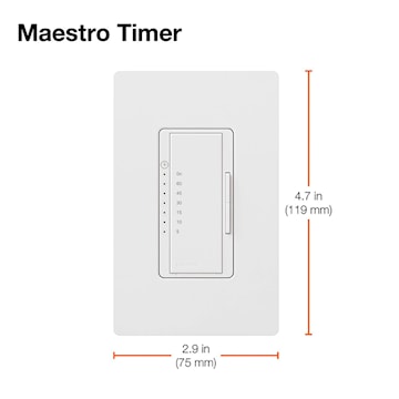 LUTRON MA-T51MN-WH MULTI LOC TIMER SWITCH UNI WHITE