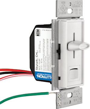 LUTRON SCL-153P-WH GRAD SKYLARK C*L PREREGLE 600W 3 VOIES UNI BLANC