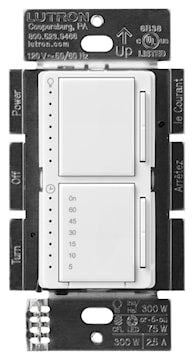 LUTRON MACL-L3T251-WH MAESTRO LED+ DIMMER AND TIMER COMBINATION