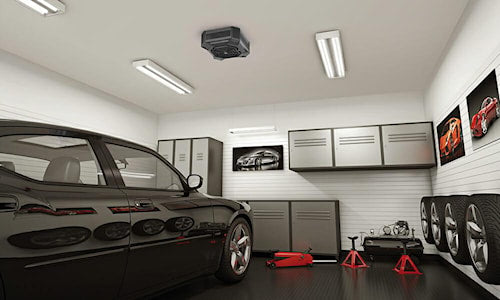 STELPRO DESIGN Spider Ceiling Fan Heater 4000/3000W 240/208V - Red 