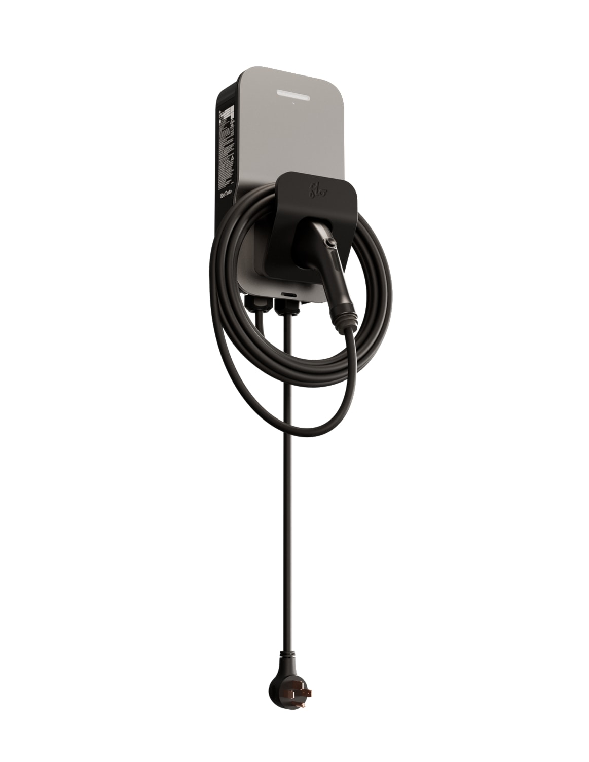 FLO Maison X6 50 A - Argent infini -Branchable - J1772 - Borne de recharge résidentielle de niveau 2