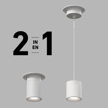ARTIKA FOR LIVING INC. 4FM-BP-WH PLAF / SUSP 2 IN 1 / 4POLONG 13W 3K 120V WHITE 