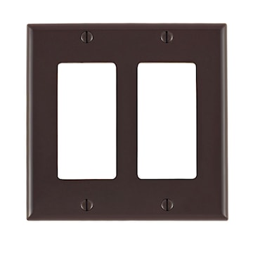 LEVITON 80409-N 2G DEC PLATE WITH VISBRUN 