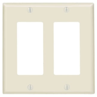 LEVITON 80409-T PLATE 2G DEC PLASTAMANDE CLEAR 