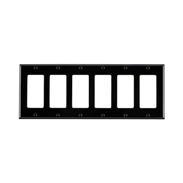 LEVITON 80436-E PLAQUE 6G DEC NOIR