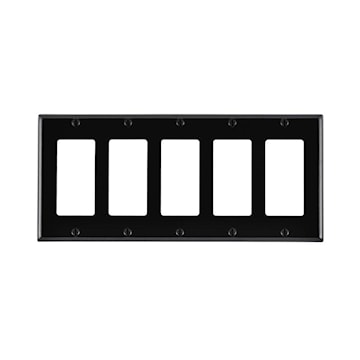 LEVITON 80423-E PLAQUE 5G DEC NOIR