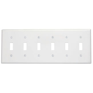 LEVITON 84036-40 PLAQUE 6G INTERR SS