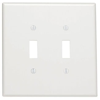 LEVITON 88109 PLAQUE 2G INTERR LARGEPLAST BLANC