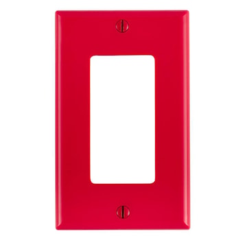 LEVITON 80401-NR PLAQUE 1G DEC THERMOAVEC VIS ROUGE
