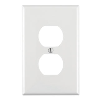 LEVITON PJ8-W PLAQUE 1G DUPLEX MEDIUMPLAST BLANC