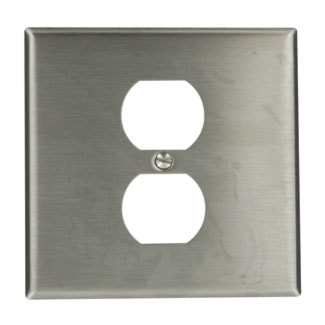 LEVITON 84039-40 PLAQUE 2G SS