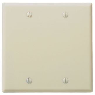 LEVITON 86025 PLASTIVOIRE BLANK 2G PLATE 