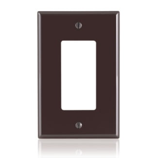 LEVITON PJ26 PLAQUE 1G DEC THERMO AVEC VIS DASSEMBLAGE BRUN