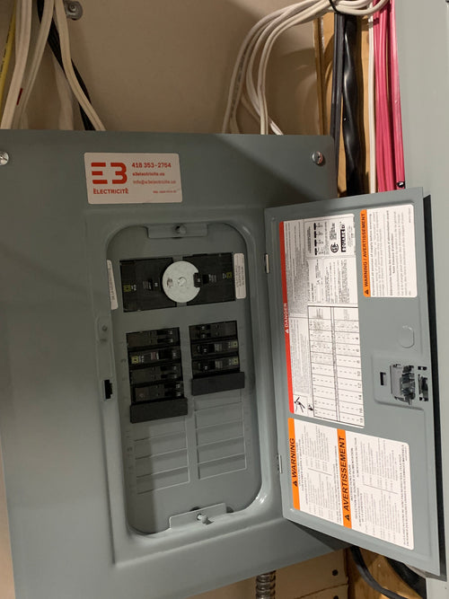 Ajout d'un panneau de génératrice portable